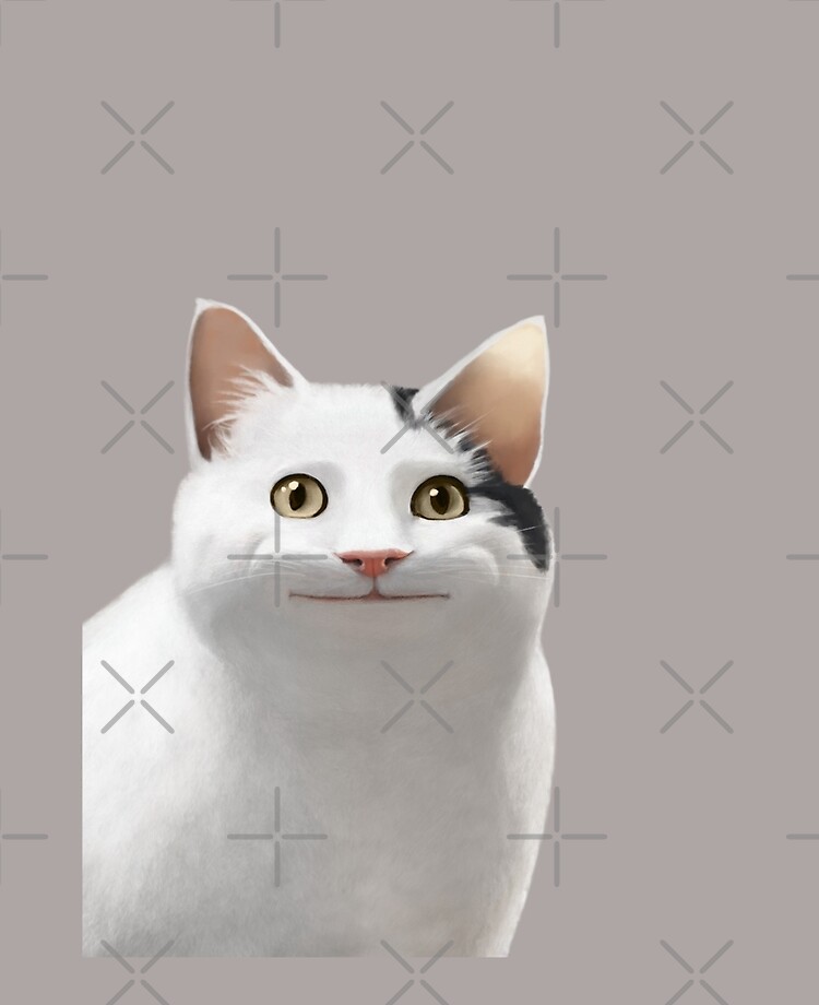 Polite cat meme, funny cat meme Sticker for Sale by ElevenGraphics