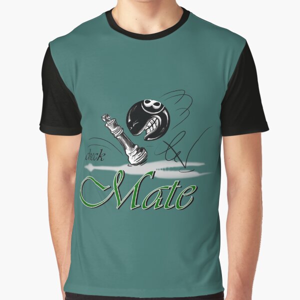 Check Mate 8 Ball Phrase Graphic T-Shirt