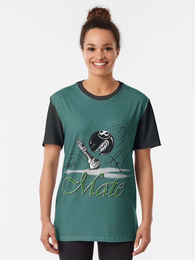 Alternate view of Check Mate 8 Ball Phrase Graphic T-Shirt