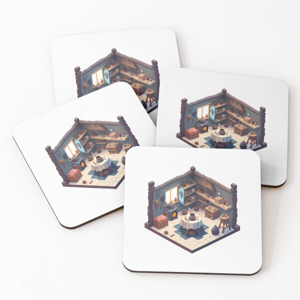 Item preview, Hearth, Home, and a Pot of Stew, Isometric Room designed and sold by Slice-Of.