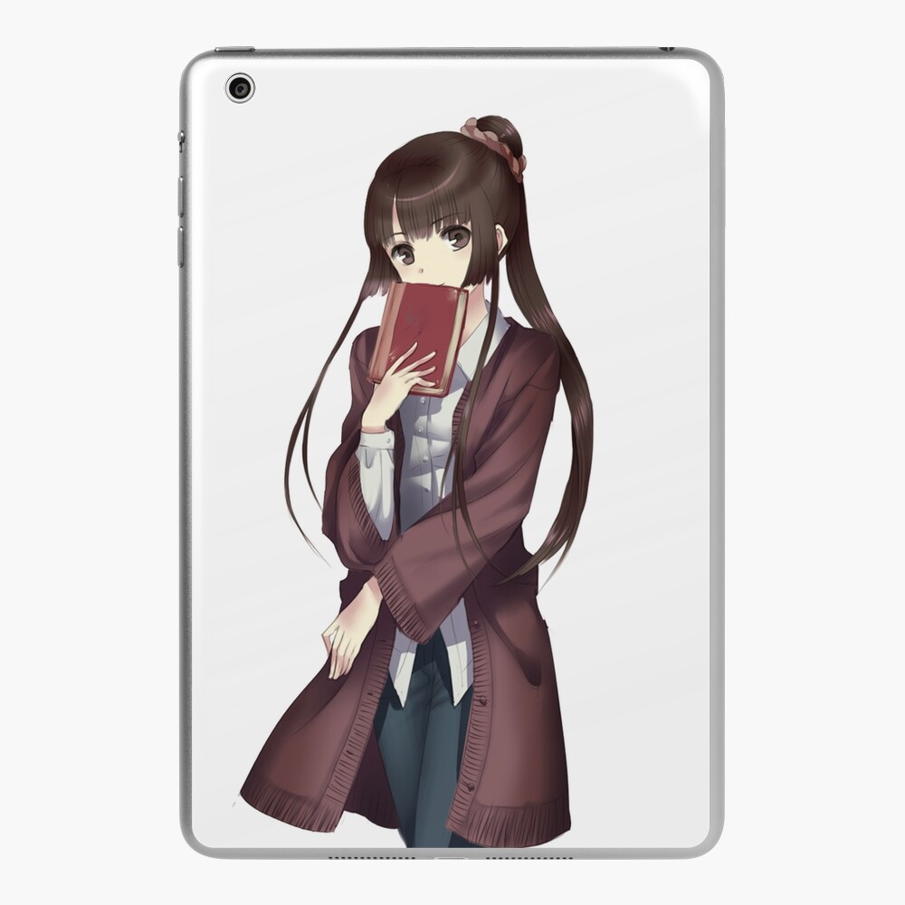 Anime girl with book