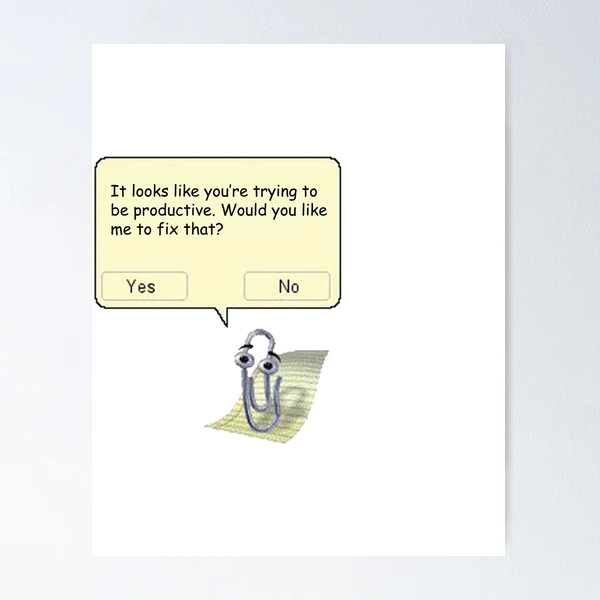 Clippy Poster for Sale by onjai