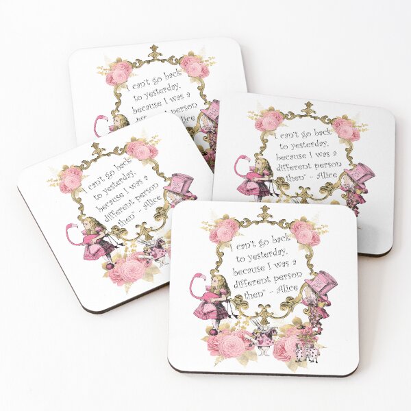 Item preview, Alice in Wonderland Classic Quote - I can't go back to yesterday because I was a different person then. designed and sold by VicAndSteam.