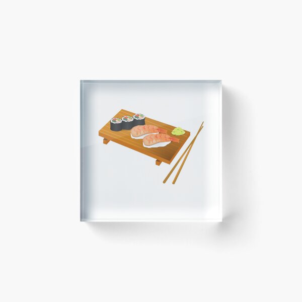 Item preview, Tray of Sushi Sashimi Chop Sticks Raw Fish designed and sold by stevesemojis.