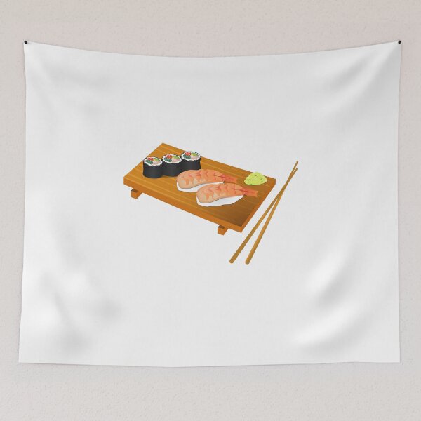 Item preview, Tray of Sushi Sashimi Chop Sticks Raw Fish designed and sold by stevesemojis.