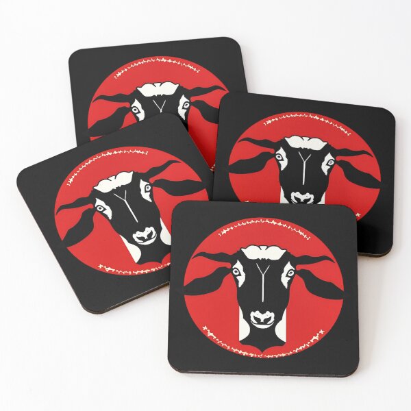 Item preview, Majestic Goat in a Red Circle sticker design  designed and sold by Litheon.