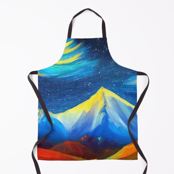 Item preview, Night Starry Mountain Art ,Colorful Night Sky Art, Spiritual Starry Art designed and sold by viewgraphics.
