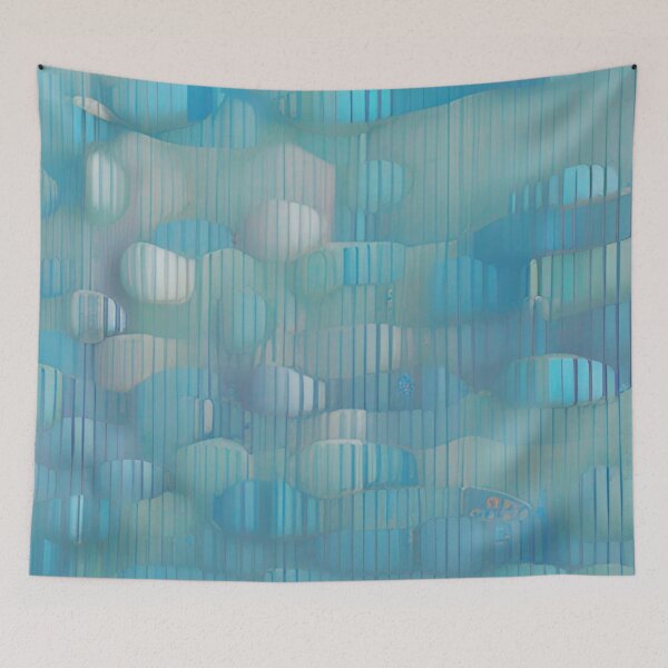 Item preview, Blue Abstract Line Pattern designed and sold by bandjdesigns.