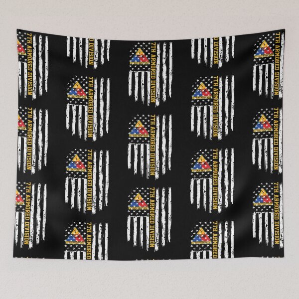 Item preview, 7th Armored Division American Flag designed and sold by EstherDoyle.