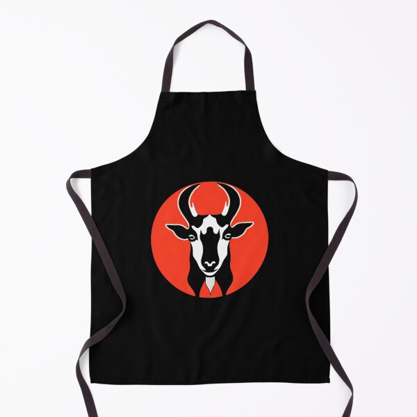 Item preview, Abstract Goat in a Red Circle sticker design designed and sold by Litheon.