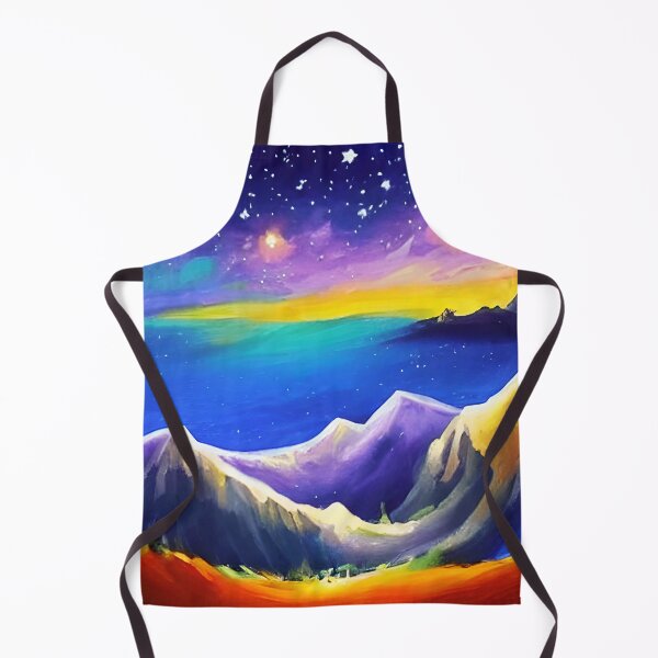 Item preview, Night Starry Mountain Art ,Colorful Night Sky Art, Spiritual Starry Art designed and sold by viewgraphics.