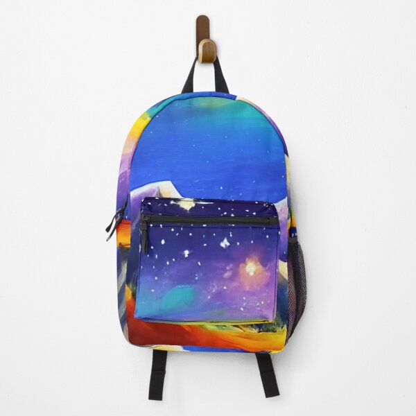 Item preview, Night Starry Mountain Art ,Colorful Night Sky Art, Spiritual Starry Art designed and sold by viewgraphics.