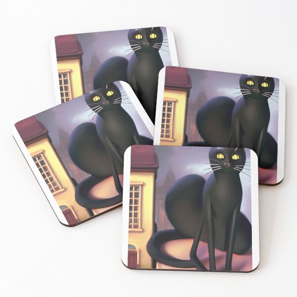 Aperçu de l'œuvre black Cat T-shirt 2023 créée et vendue par SociableAnimals.