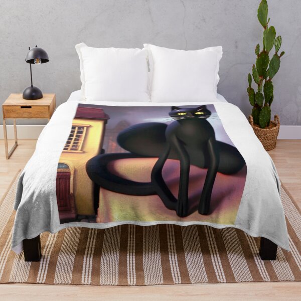 Aperçu de l'œuvre black Cat T-shirt 2023 créée et vendue par SociableAnimals.