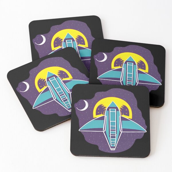 Item preview, Skyward Ascent: Tropical Moonrise Sticker Design  designed and sold by Litheon.