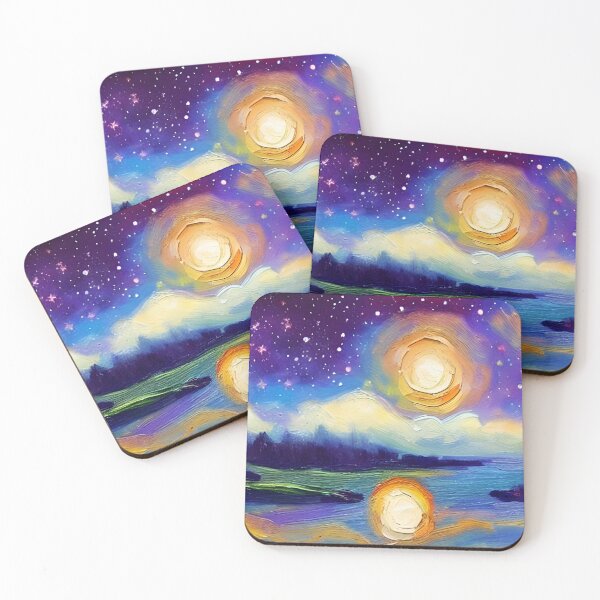 Item preview, Night Starry Sky Landscape, Colorful Night Sky Art, Nature Art, Spiritual Starry Art designed and sold by viewgraphics.
