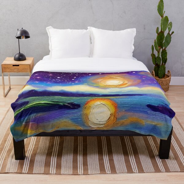 Item preview, Night Starry Sky Landscape, Colorful Night Sky Art, Nature Art, Spiritual Starry Art designed and sold by viewgraphics.