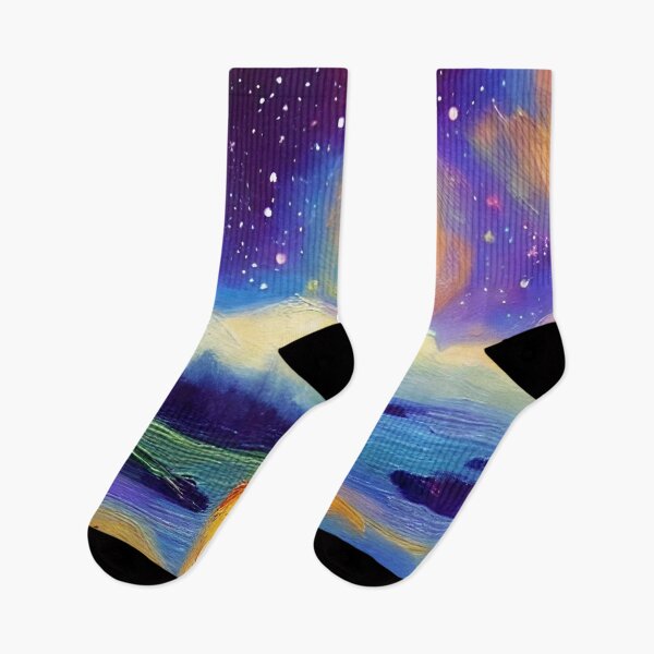 Item preview, Night Starry Sky Landscape, Colorful Night Sky Art, Nature Art, Spiritual Starry Art designed and sold by viewgraphics.