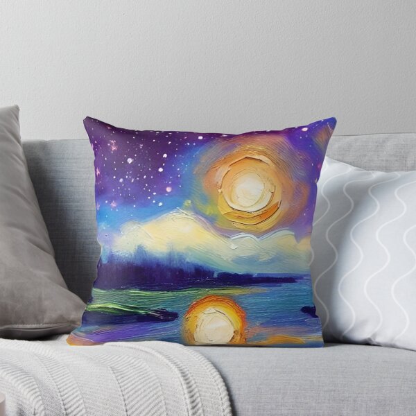 Aperçu de l'œuvre Paysage de ciel étoilé de nuit, art de ciel nocturne coloré, art de la nature, art étoilé spirituel créée et vendue par viewgraphics.