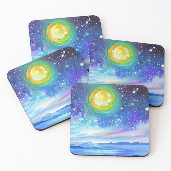 Item preview, Night Starry Sky Landscape, Colorful Night Sky Art, Nature Art, Spiritual Starry Art designed and sold by viewgraphics.