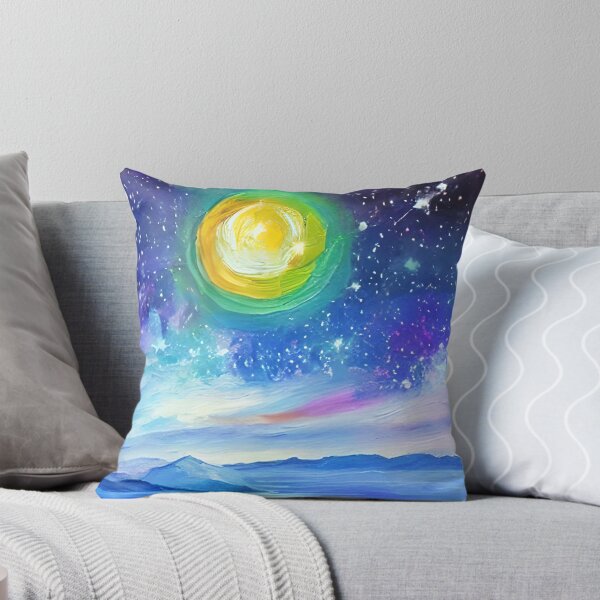 Aperçu de l'œuvre Paysage de ciel étoilé de nuit, art de ciel nocturne coloré, art de la nature, art étoilé spirituel créée et vendue par viewgraphics.