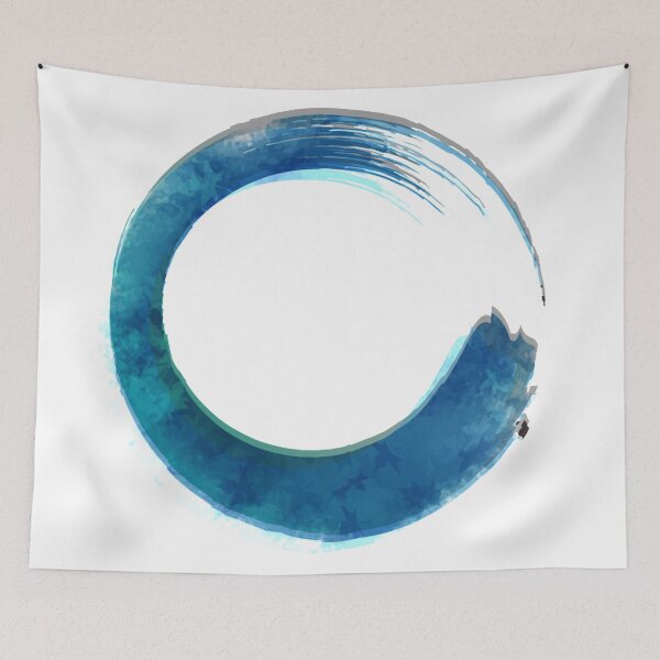 Item preview, Blue Watercolor calligraphy swirl designed and sold by RaionKeiji.