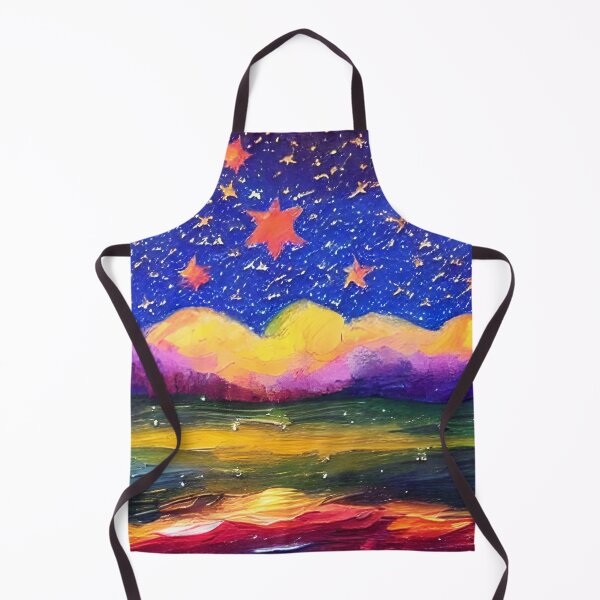 Item preview, Night Starry Sky Landscape, Colorful Night Sky Art, Nature Art, Spiritual Starry Art designed and sold by viewgraphics.