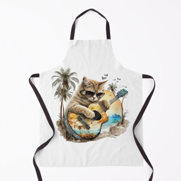 Item preview, Cat playing guitar designed and sold by KittyCat08.
