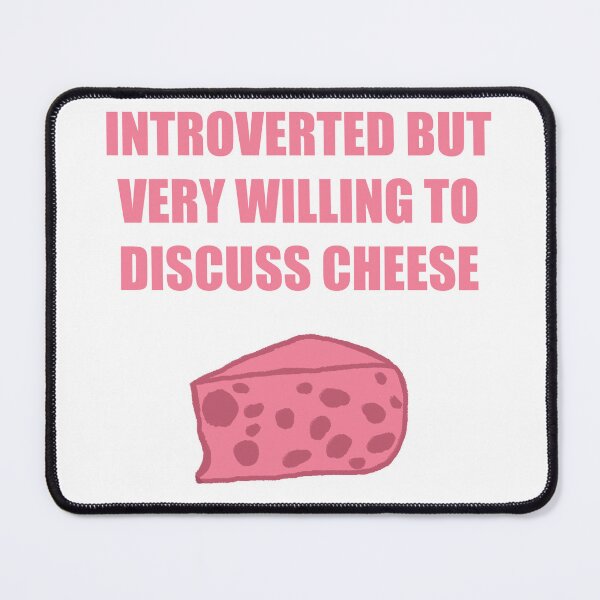 Item preview, Introverted Cheese Please Pink Version designed and sold by Ashley Gagnon.