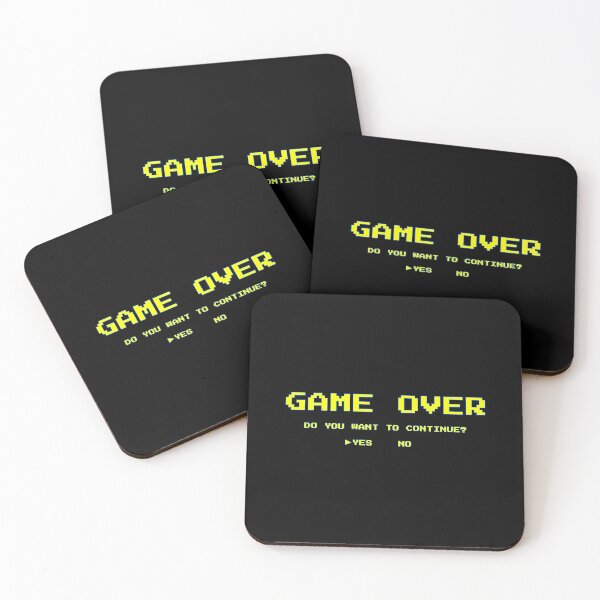 Item preview, Game Over Continue? (Blue Outline Looks Best On Black) designed and sold by Pendy777.