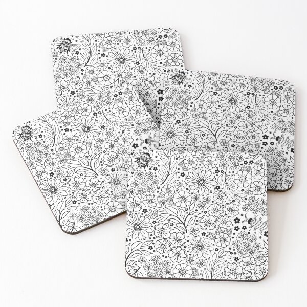 Item preview, Floral Doodle Pattern designed and sold by MandyRosko.