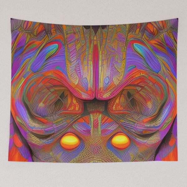 Item preview, Colorful Psychedelic Abstract Design designed and sold by bandjdesigns.