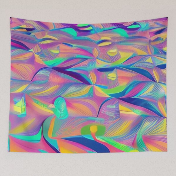 Item preview, Colorful Psychedelic Abstract Design designed and sold by bandjdesigns.