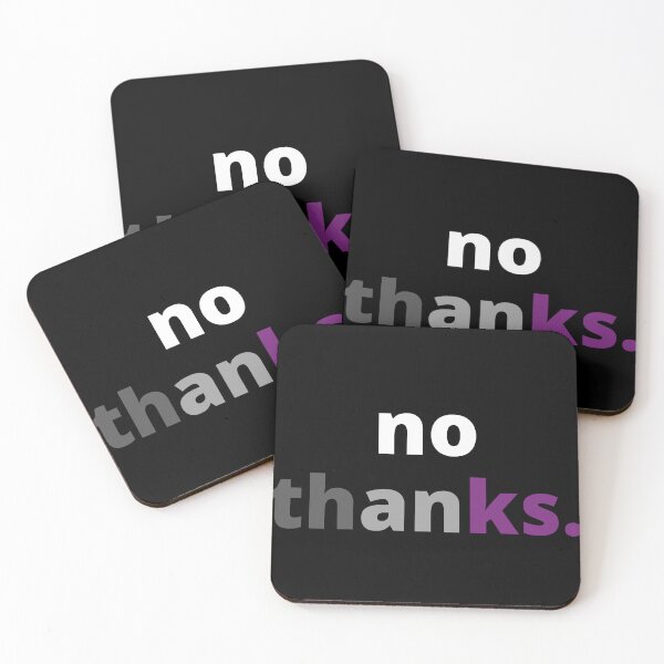 Item preview, Funny Subtle Asexual Pride No Thanks designed and sold by Eccentric-Shop.