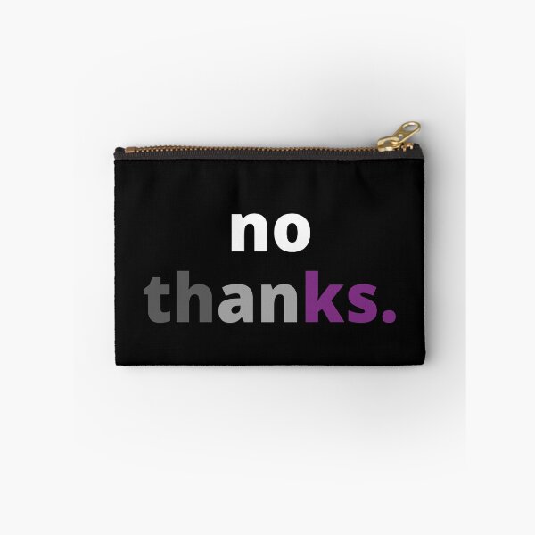 Item preview, Funny Subtle Asexual Pride No Thanks designed and sold by Eccentric-Shop.