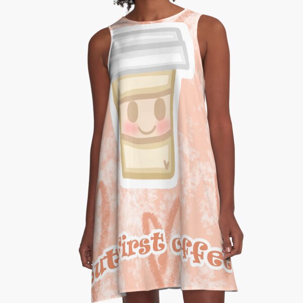 Primer café Vestido acampanado