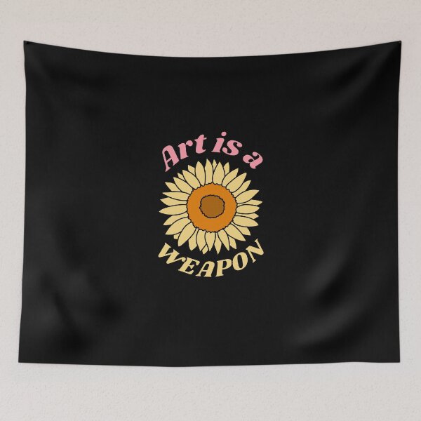 Item preview, Art is a Weapon Floral Hippie designed and sold by karabullock.