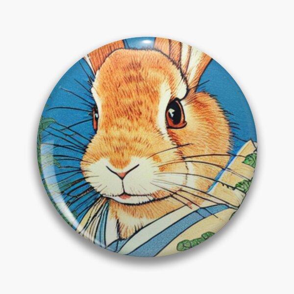 Item preview, Long Eared Flemish Giant Rabbit Bunny with Florals designed and sold by wigobun.