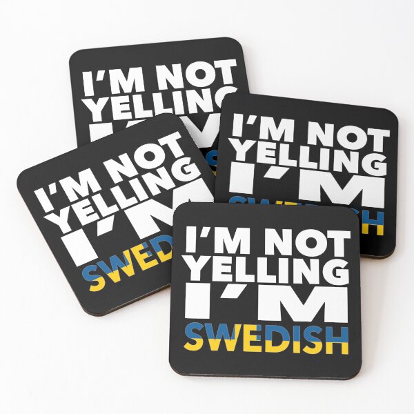 Item preview, Swedish present - i'm not yelling, i'm Swedish - Swedish gifts - Swedish flag - Swedish Gift - Swedish Decor designed and sold by babaorum.