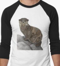 Otter Tangle Men's Baseball ¾ T-Shirt