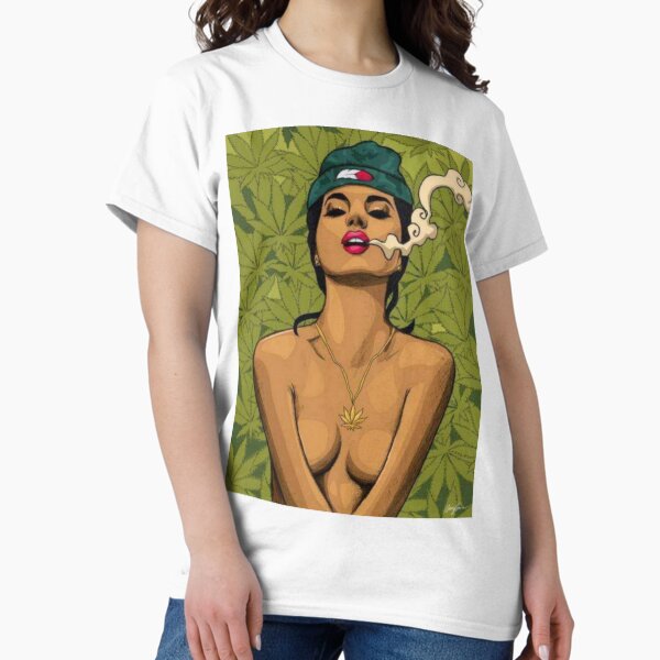 Item preview, woman smoke weed designed and sold by Injoy60.
