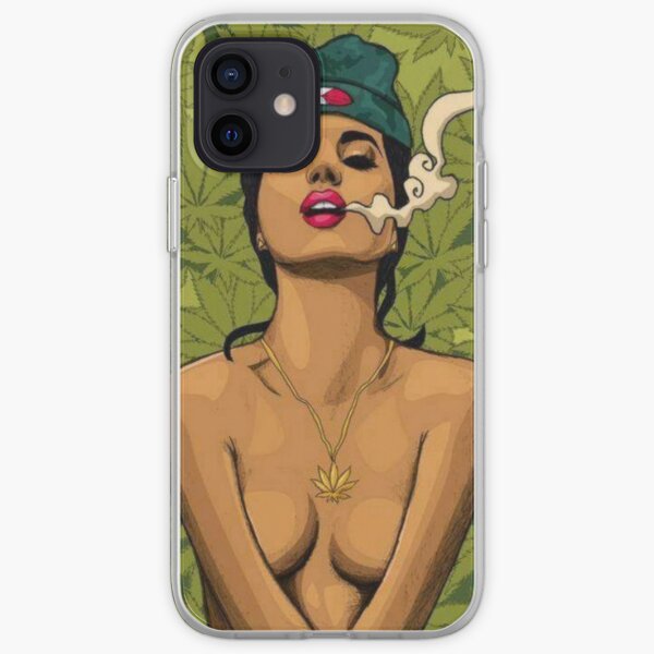 woman smoke weed iPhone Soft Case