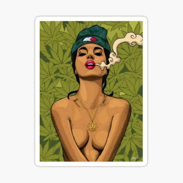 Woman Smoke Weed Stickers for Sale | Redbubble
