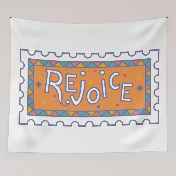 Item preview, Colorful Rejoice Stamp designed and sold by themoodydecor.