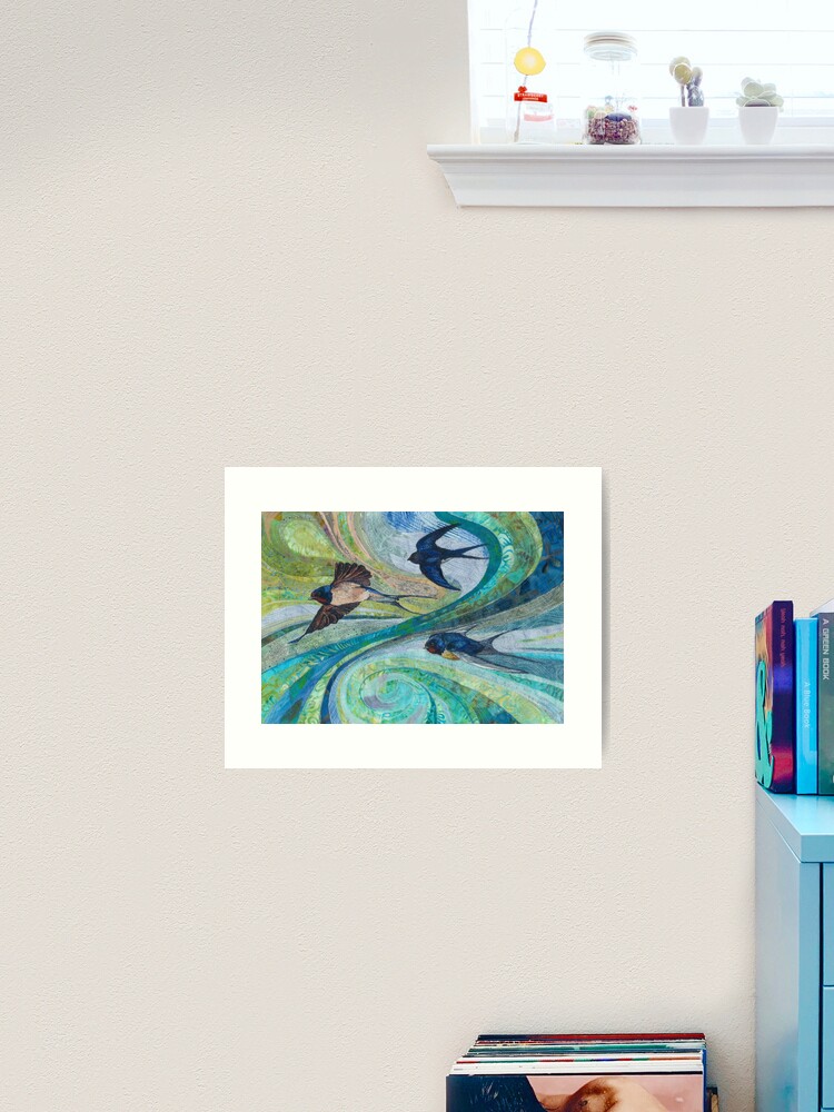 Aperçu 2 sur 3. Impression artistique avec l'œuvre motifs créée et vendue par RWTextileArt.