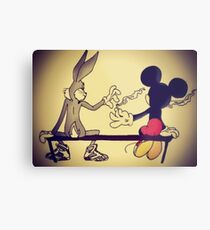 MICKEY BUNNY RAUCHEN Metallbild
