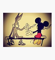 MICKEY BUNNY SMOKING Photographic Print