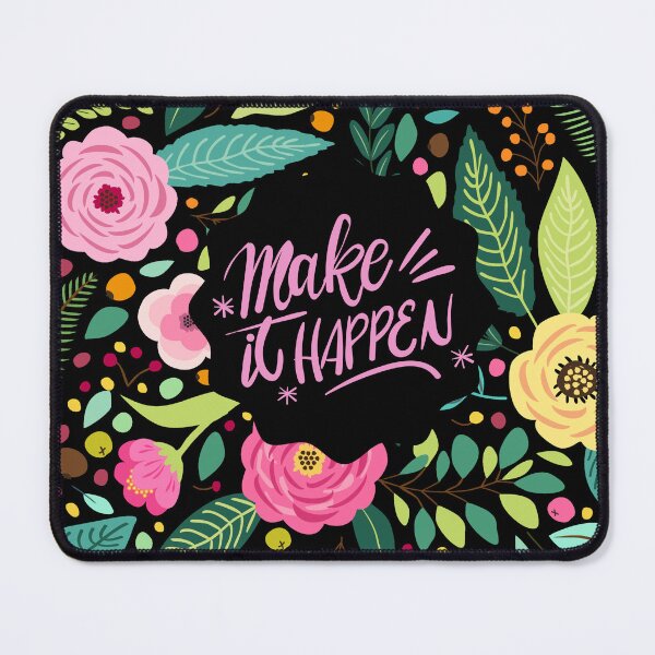Item preview, Night Garden With Motivational Quote "Make it Happen" designed and sold by PreppyRiot.