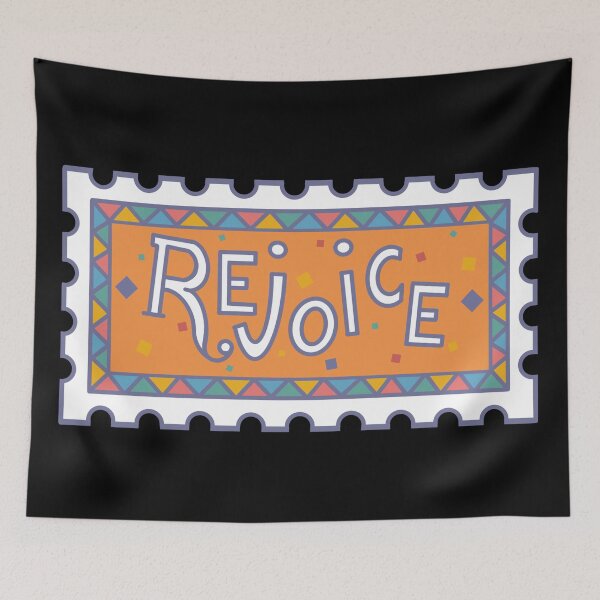 Item preview, Colorful Rejoice Stamp Black designed and sold by themoodydecor.