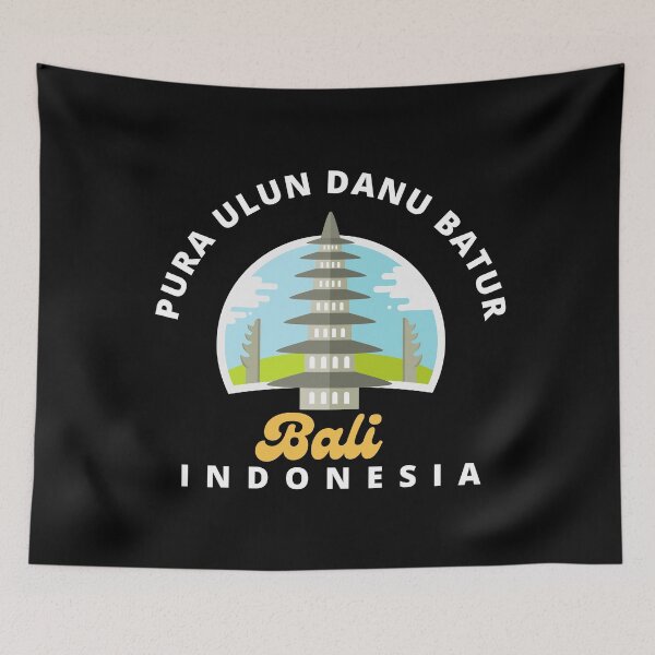 Item preview, Bali Indonesia - Pura Ulun Danu Batur black designed and sold by travelforest.